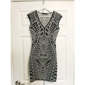 RVN knit vneck body on dress